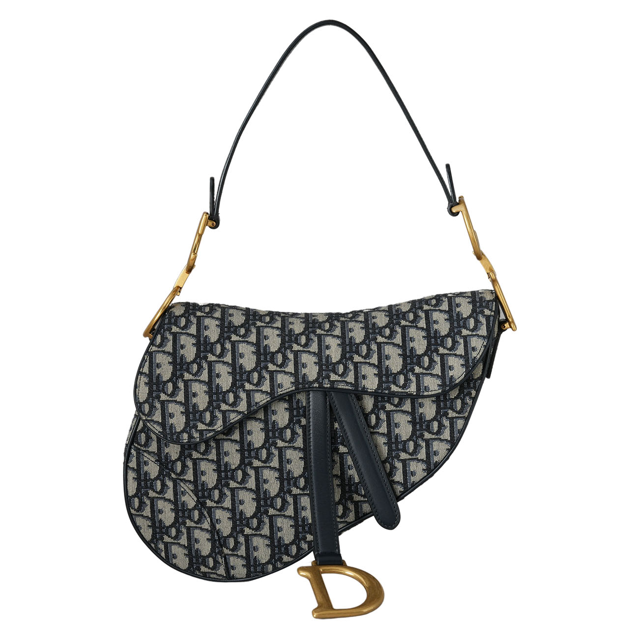 CHRISTIAN DIOR(USED)크리스찬디올 오블리크 새들백 미듐
